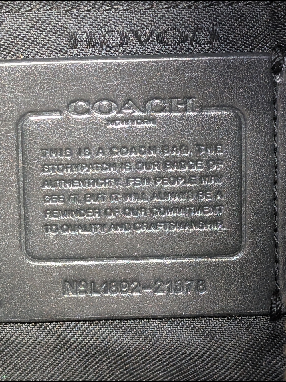 Coach 21378 Black Pebbled Leather Dufflette Crossbody Shoulder Bag Purse - Picture 9 of 11